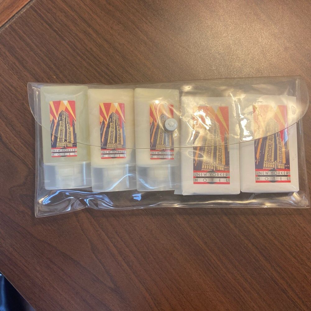 Hotel‎ New Yorker Vintage Style Travel Toiletries Bath Set-Shampoo Soap Lotion